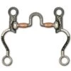 Toklat Medium Port Copper Roller Curb W/Black Satin And Silver -Horse Tack Supplies 677068 800 800