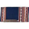 Western Rawhide Country Legend New Zealand Wool Pad W/Soft Felt - Navy/Sand/Red/White -Horse Tack Supplies 679626 800 800