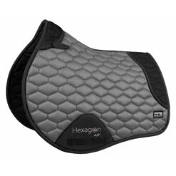 Fair Play Hexagon Air Mesh Jump Saddle Pad - Grey/Black