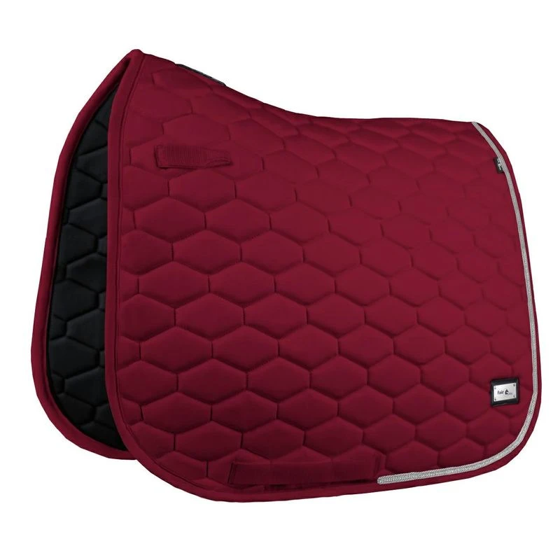 Fair Play Hexagon Crystal Dressage Saddle Pad - Burgundy 3 Fair Play Hexagon Crystal Dressage Saddle Pad - Burgundy
