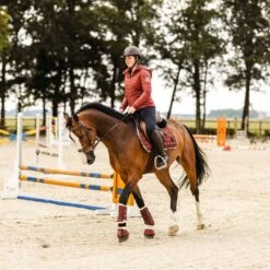 Horze Terrazzo Bell Boots With Fleece - Smoked Paprika -Horse Tack Supplies 695483 800 800