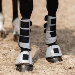 Horze Smoky Twilight Air Mesh Bell Boots - Quiet Grey -Horse Tack Supplies 697079 800 800