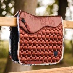 Horze Terrazzo Grip Tech Dressage Saddle Pad - Smoked Paprika -Horse Tack Supplies 698604 800 800